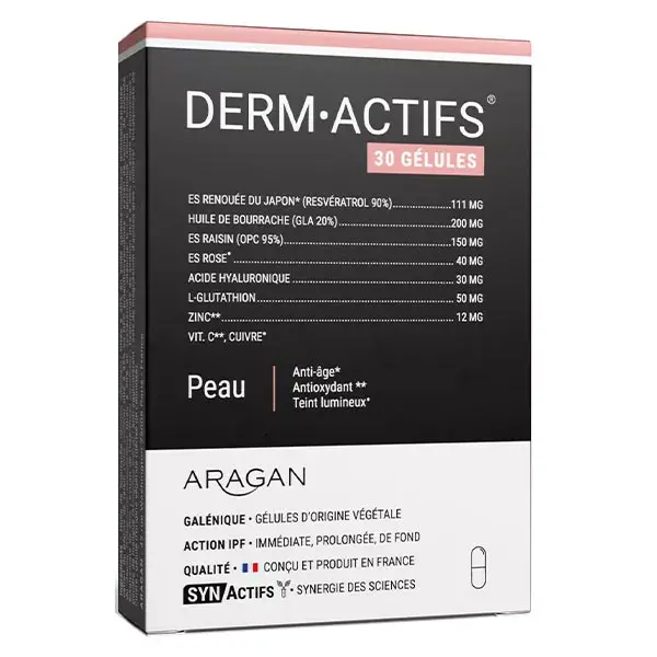 Aragan - Synactifs - Dermactifs® - Antienvelhecimento - Óleo de Borragem - 30 cápsulas