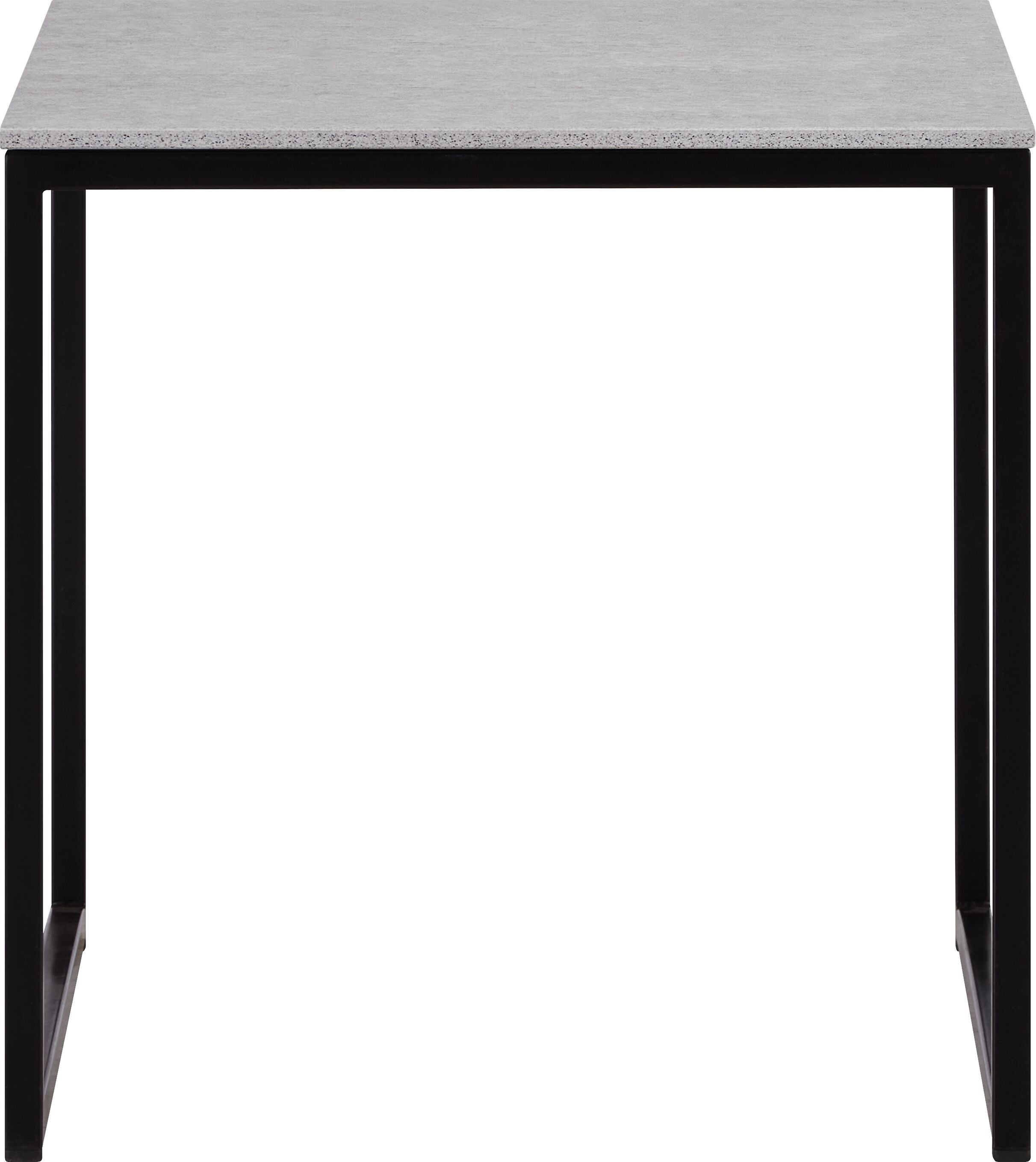 AVEA Beistelltisch - Kreta / schwarz / B: 40.0 cm x T: 40.0 cm x H: 40.8 cm