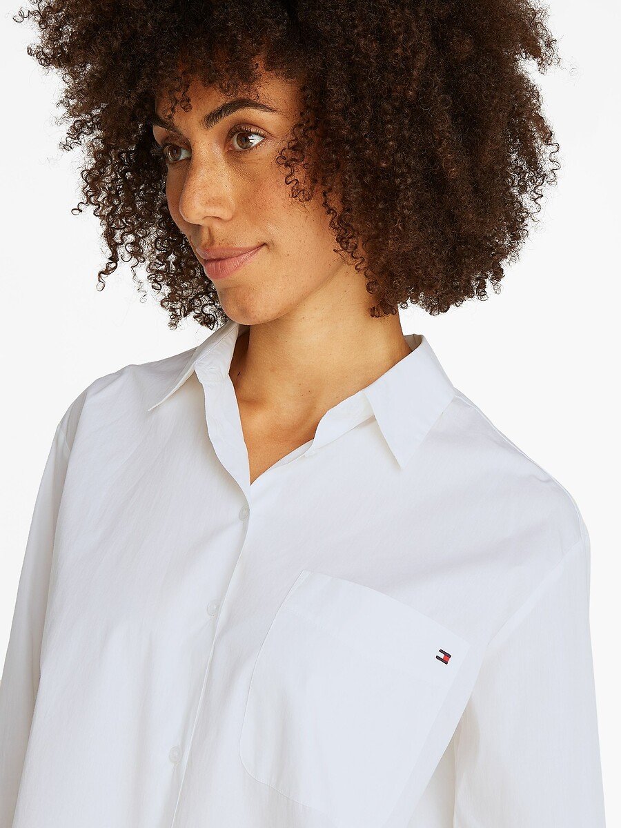 TOMMY HILFIGER<br>Camisa listrada de popeline