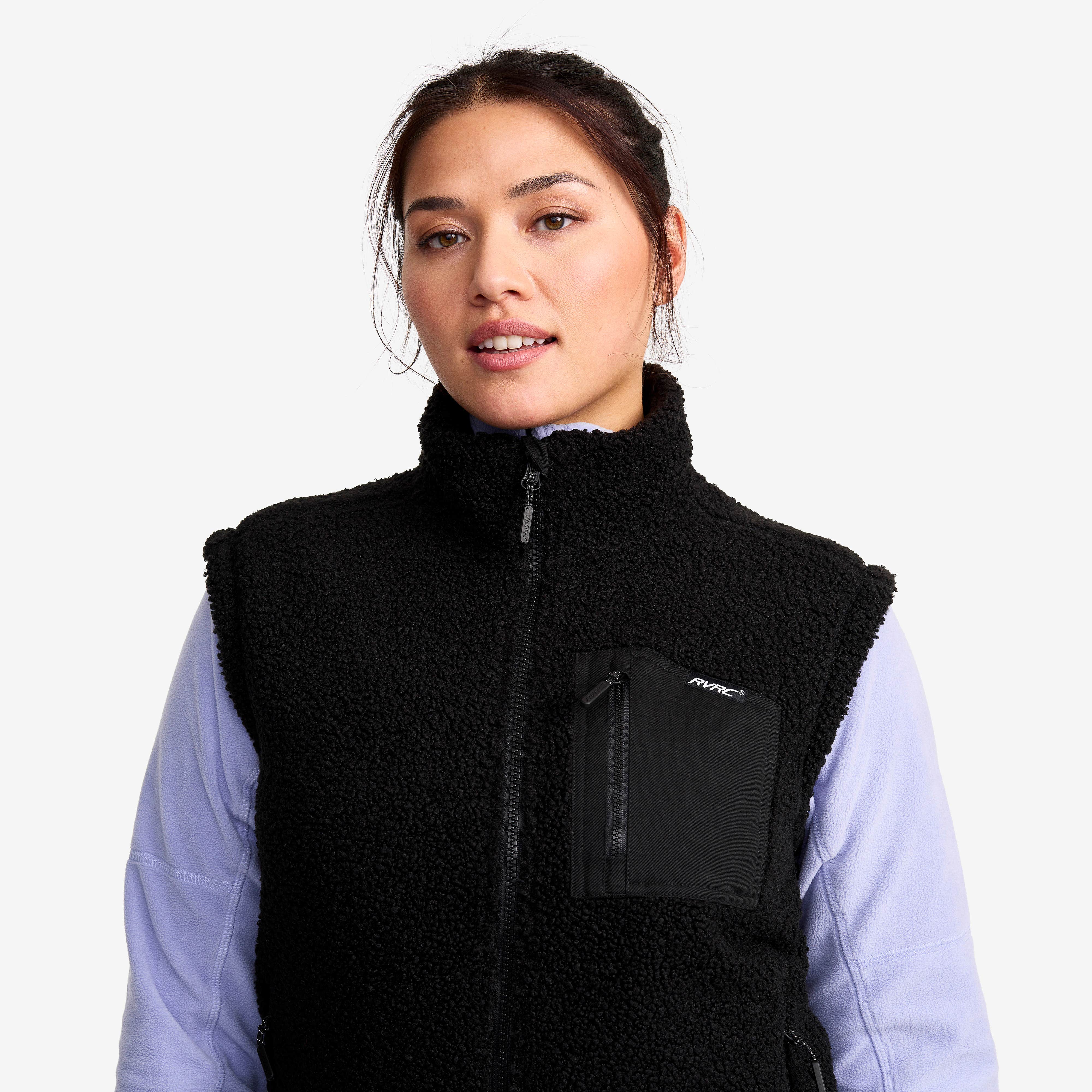 Bigfoot Pile Vest Dame Jetblack