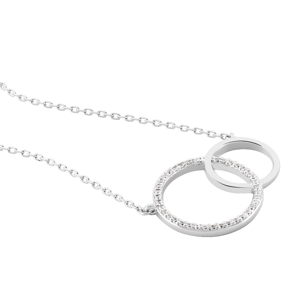 Collier Yalaz Argent Blanc Oxyde De Zirconium