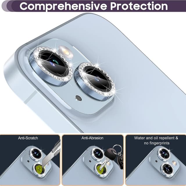 Til iPhone 15 / 15 Plus Lens Glitter