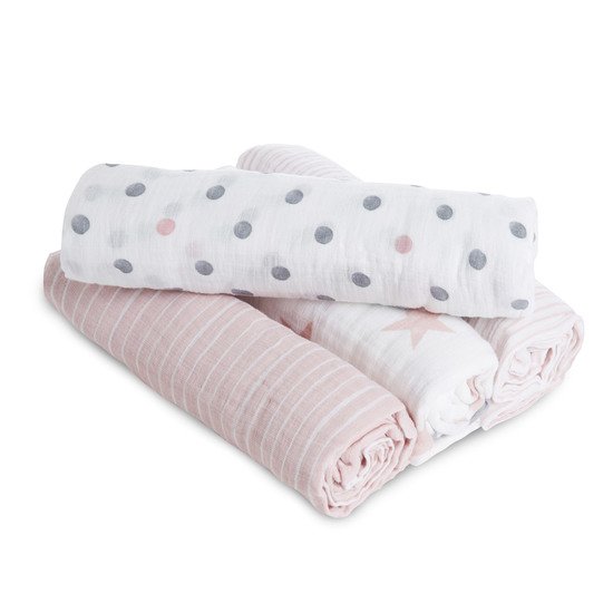 Lot de 4 langes 112x112   Dusty        de               aden + anais essentials