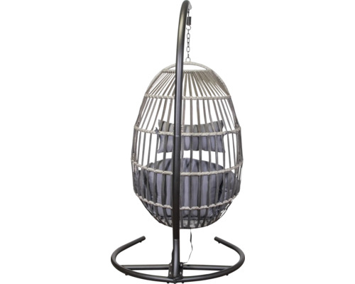 Hangstoel SenS-Line tuinmeubel 103 x 103 x 190 cm polyrotan grijs antraciet