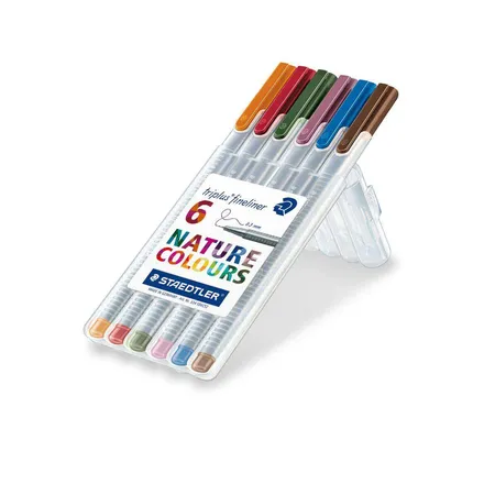 STAEDTLER® Fineliner triplus Nature Colours, 6er Etui