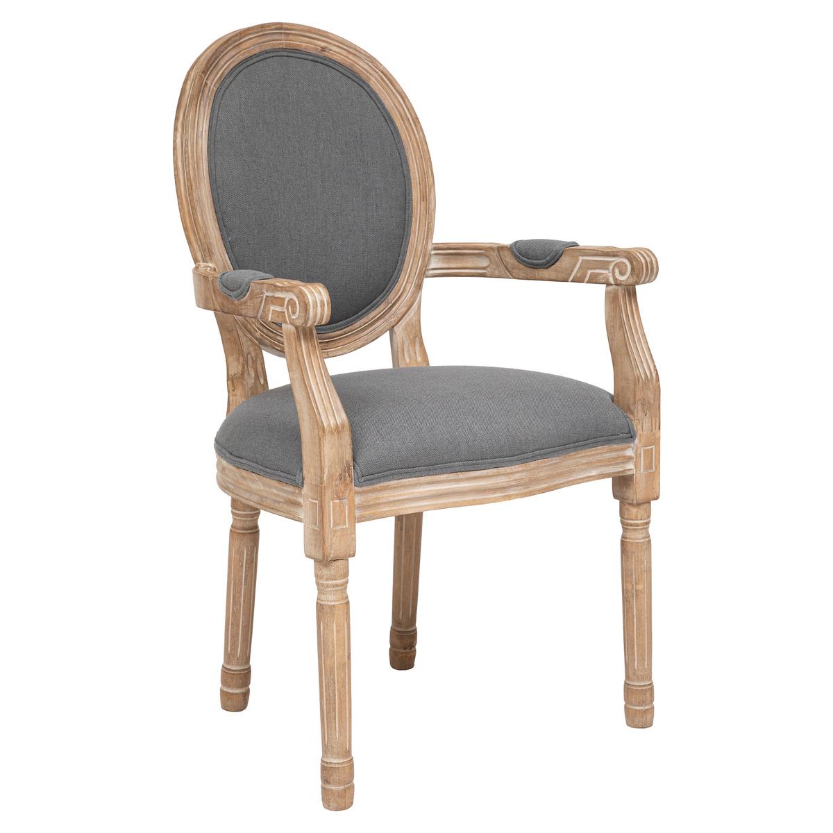 FAUTEUIL DINER CLEON GRIS