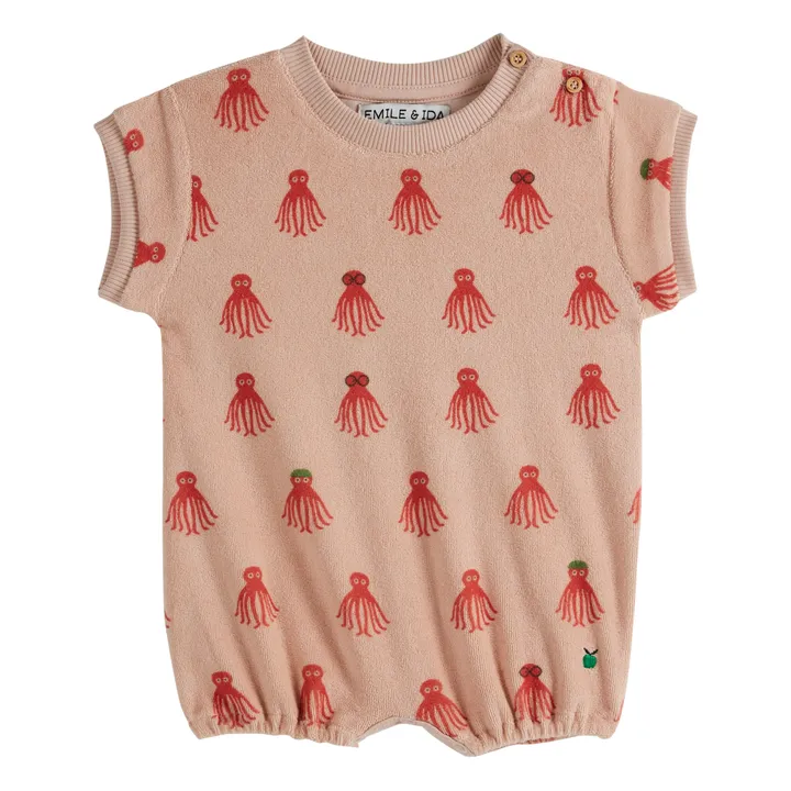 Emile et Ida Barboteuse Eponge Octopus | Rouge