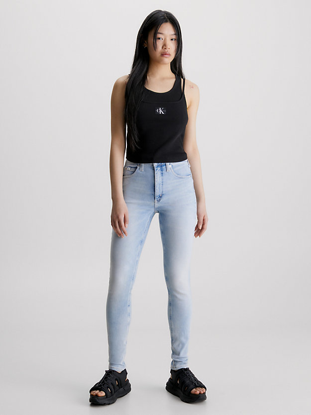 Calça jeans skinny de cintura alta