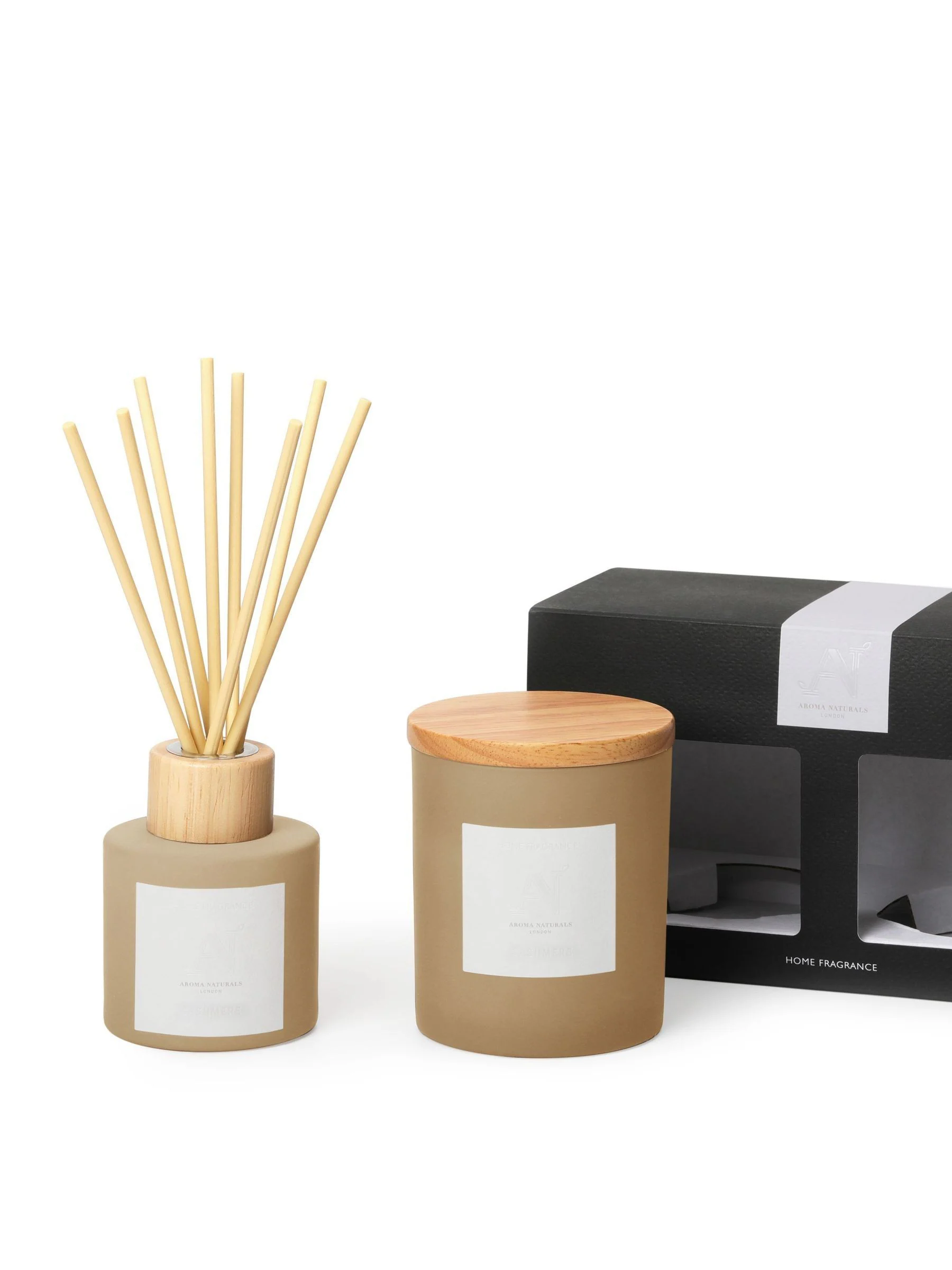 Aroma Naturals Frosted Cashmere Candle and Diffuser Gift Set