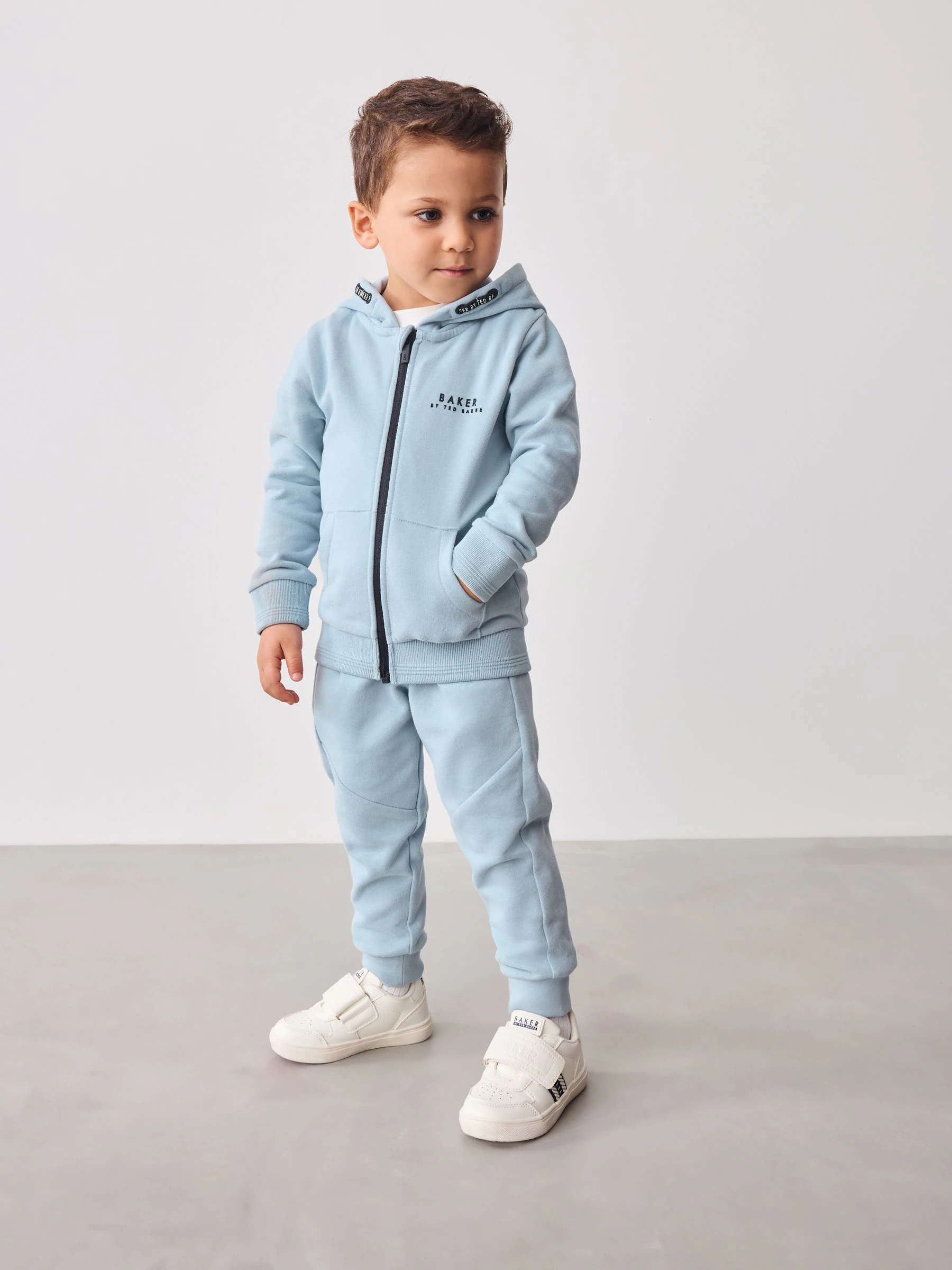 Blauw - Baker by Ted Baker 100% katoenen (0 - 6 jr) driedelig trainingspakset