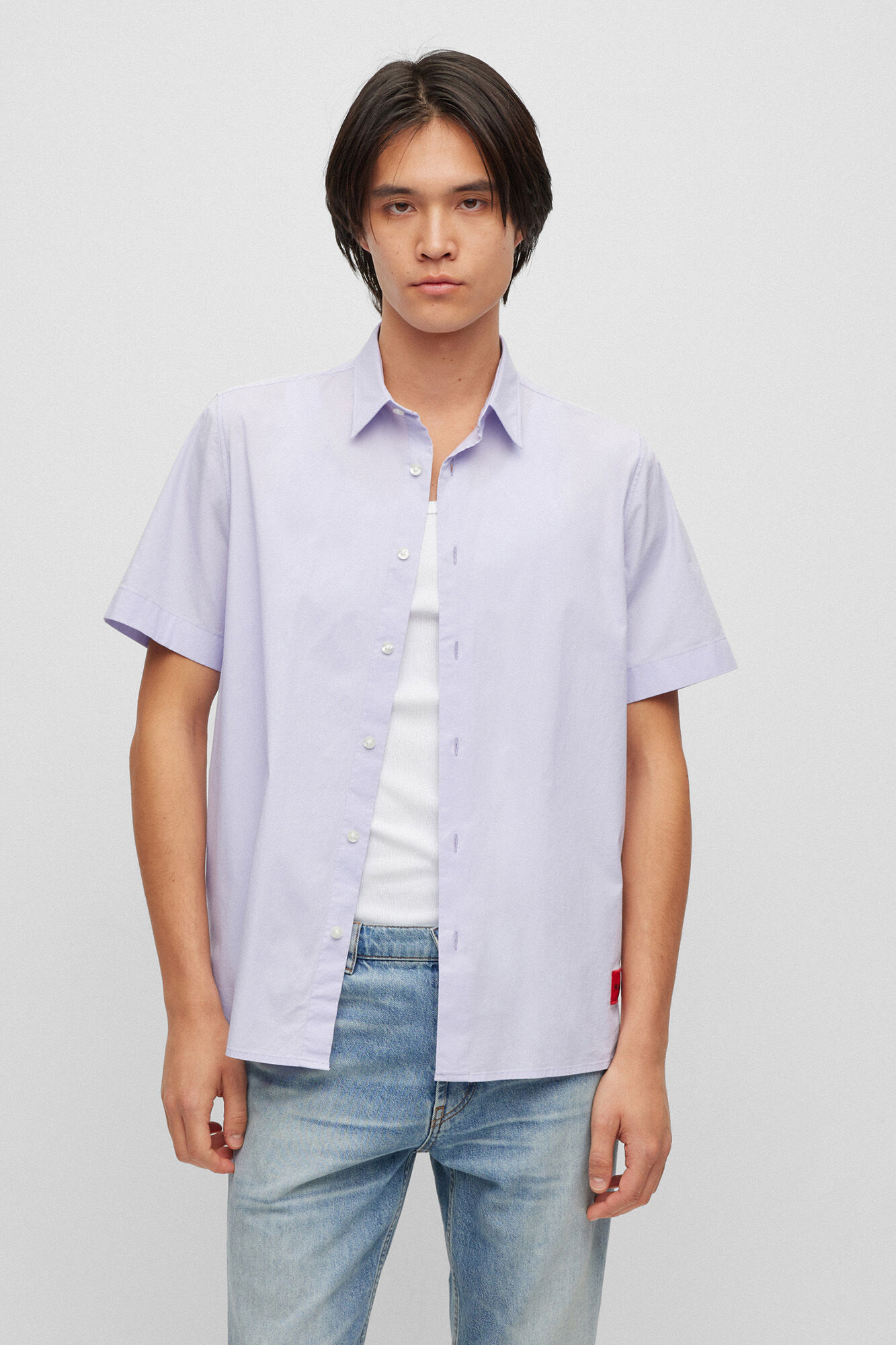 Camisa de manga curta - roxa