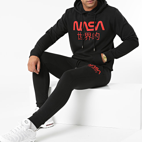 Ensemble De Survetement Japan Logo Noir Rouge