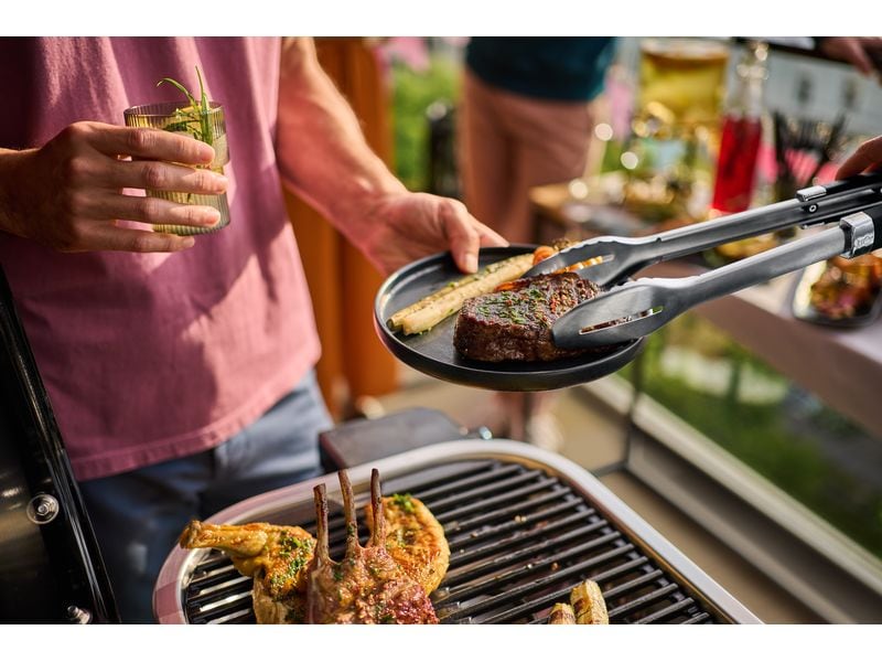 Weber Elektrogrill Lumin, Schwarz Mobiler Elektrogrill