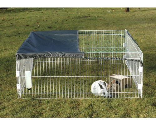 Vierkante buitenomheining dobar incl. net 119,5x119,5x52 cm