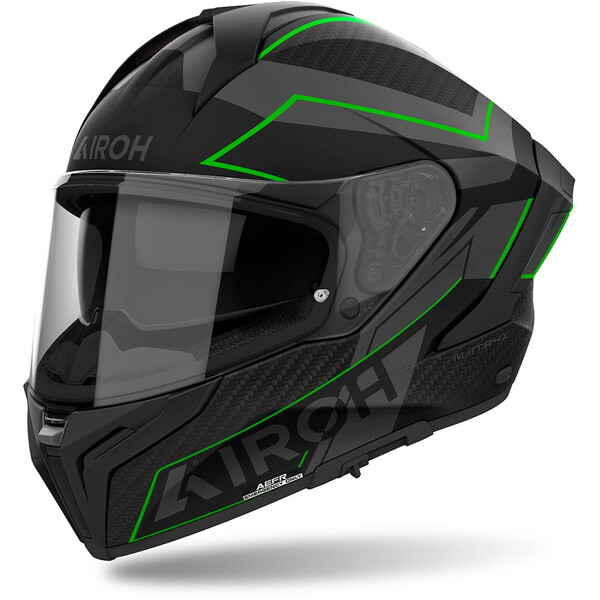 Airoh - Casque Matryx Sentinel Noir / Vert fluo / Mat