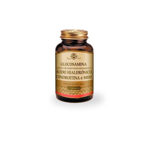 Solgar Glucosamina   Ácido Hialurónico   Condroitina   MSM 60 cápsulas