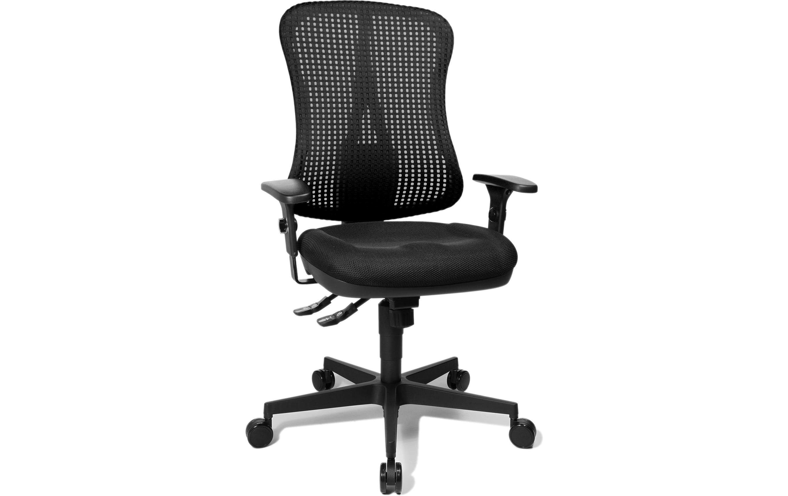 Bürostuhl Headpoint, Schwarz<br>Drehstuhl mit taillierter Netz-Rückenlehne