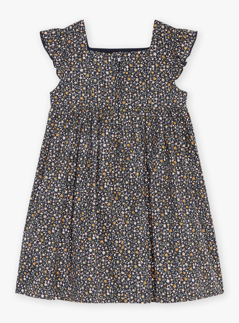 Robe noire à imprimé fleuri