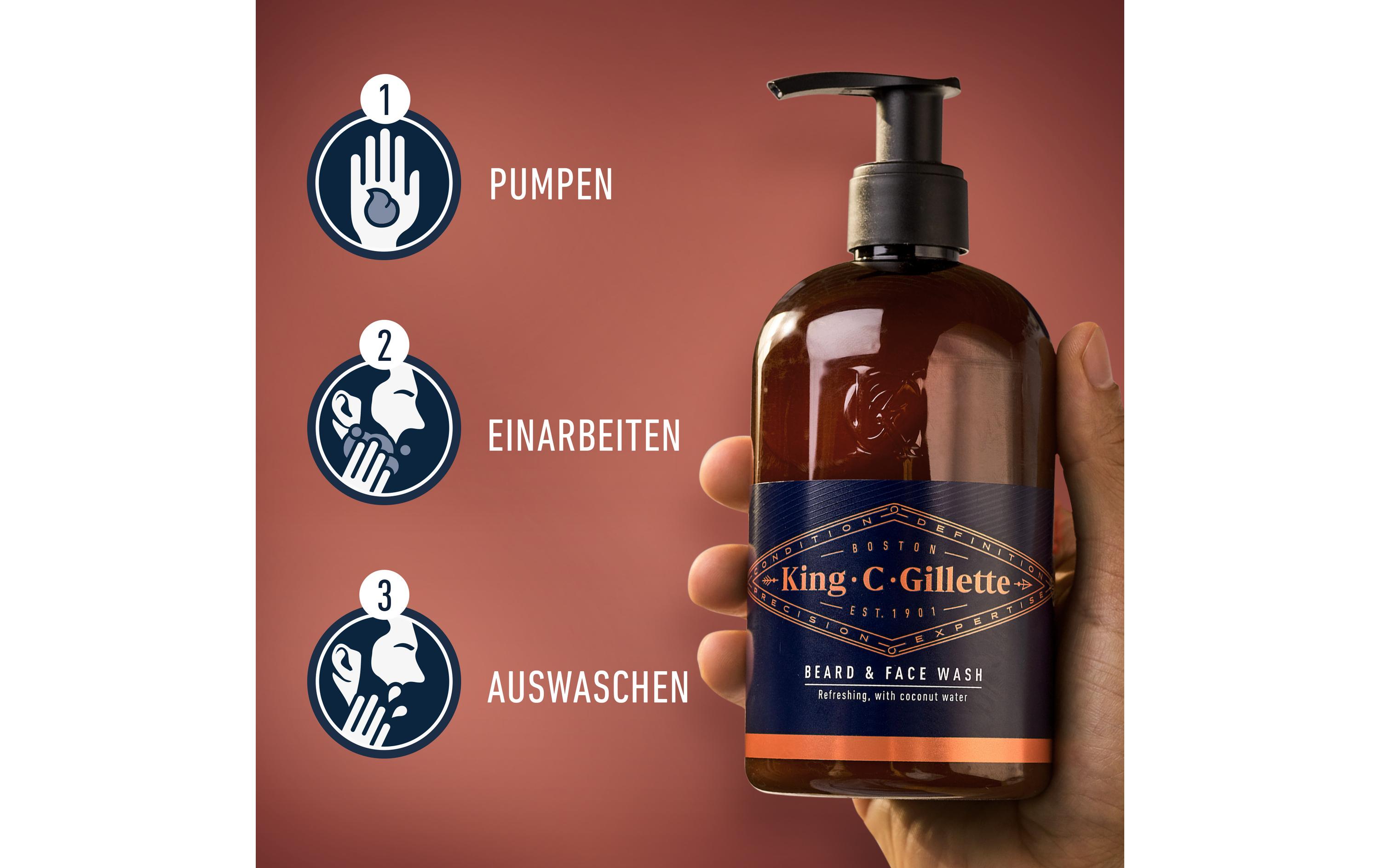 Bartshampoo 350 mlBartshampoo für Männer mit Kokoswasser, Arganöl und Avocadoöl