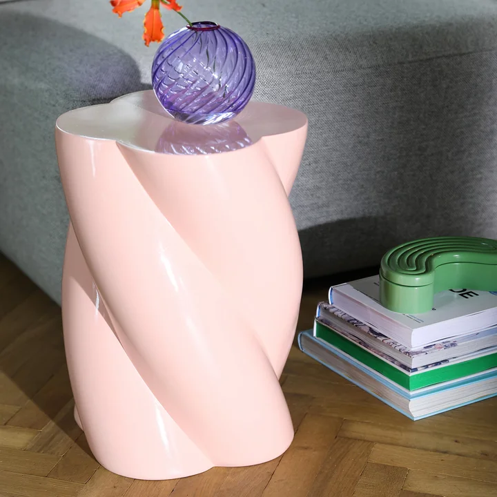&klevering - Marshmallow Beistelltisch 54 x Ø 29,5 cm, ocker
