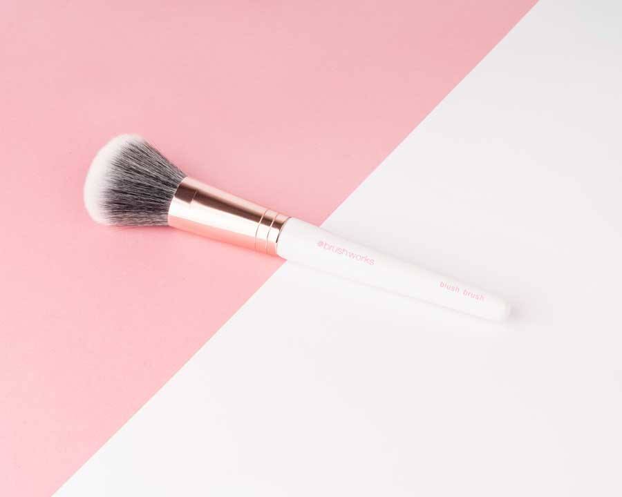 Brushworks White & Gold Blush Brush