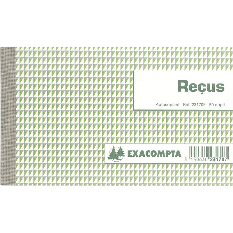 Manifold Exacompta 'Reçu' 10,5 x18 cm - 50 dupli