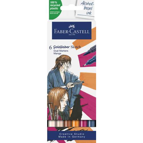 FABER-CASTELL Goldfaber Sketch Marker, 6er-Sets