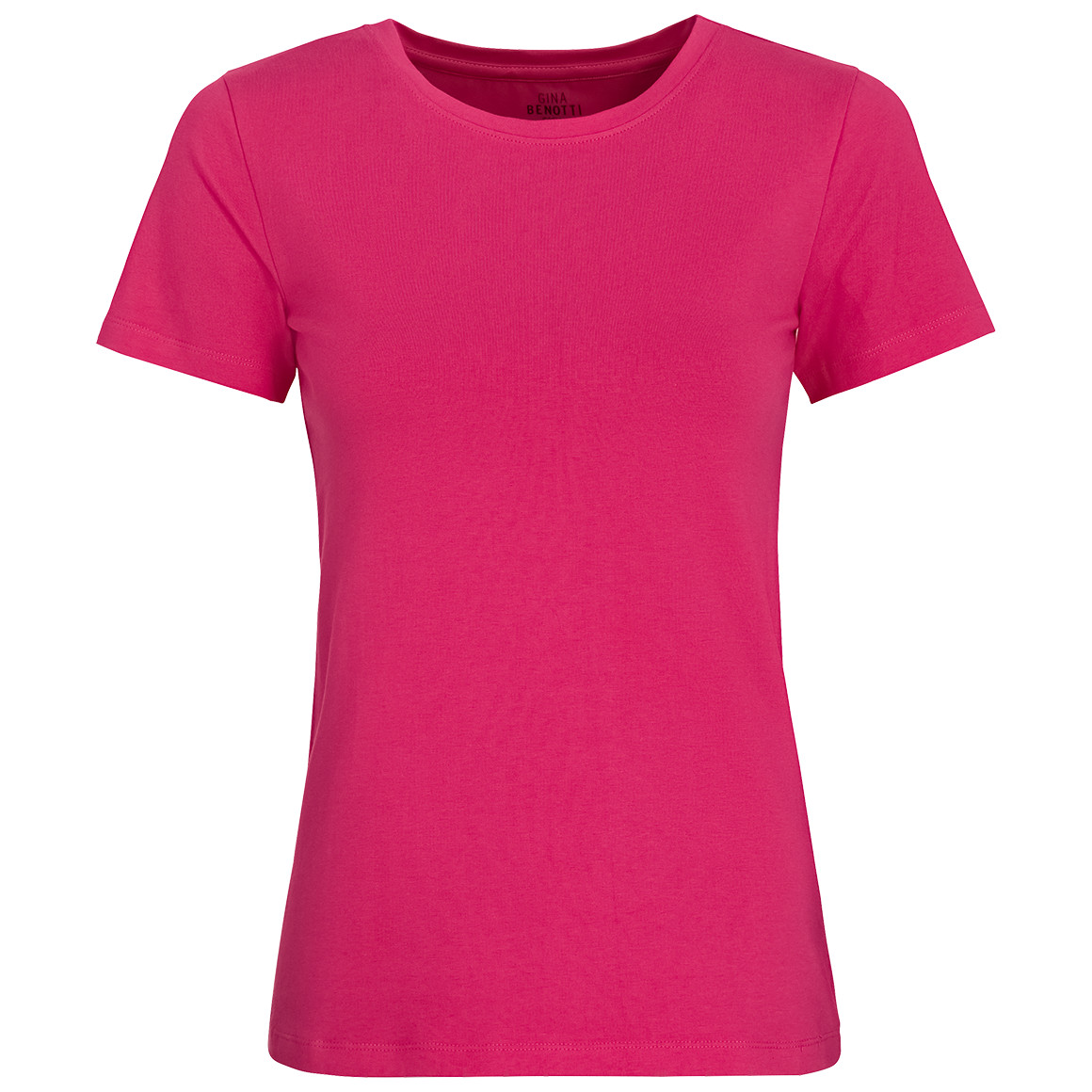 Gina Benotti Damen T-Shirt im Basic-Look pink