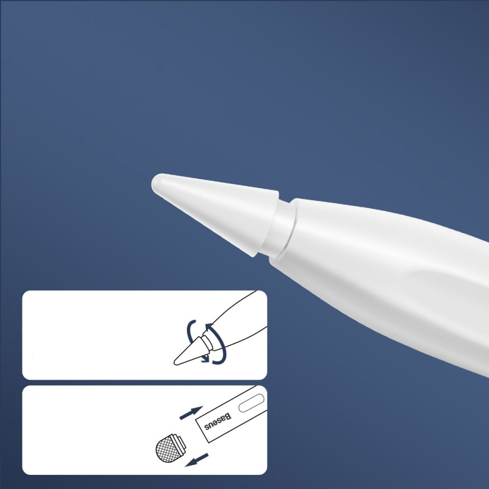 Kapazitiver Touch Pen Stylus Pencil (Active Version) mit Handballenerkennung - Weiss