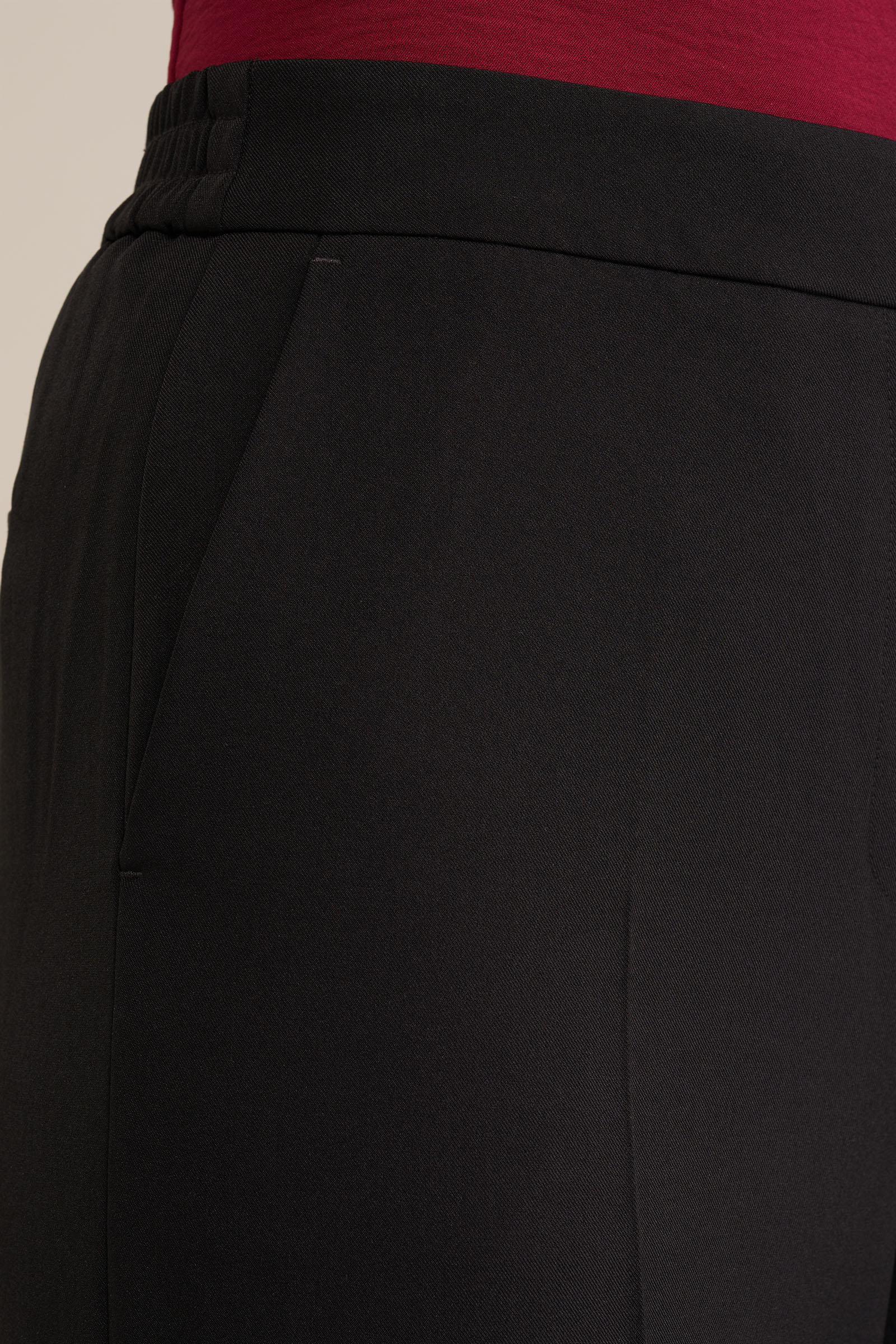 wide leg pantalon WE Fashion Zwart