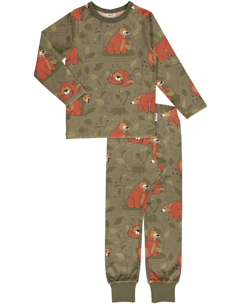 Schlafanzug GENTLE BROWN BEAR lang in braun