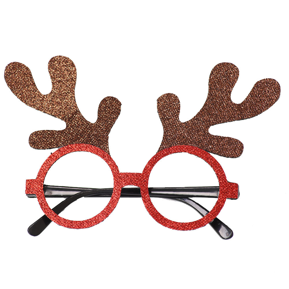 (4er Set) Photo Booth Weihnachts Brillen Party Fotorequisiten Foto Accessoires Dekorationen für lustige Bilder - Rentier