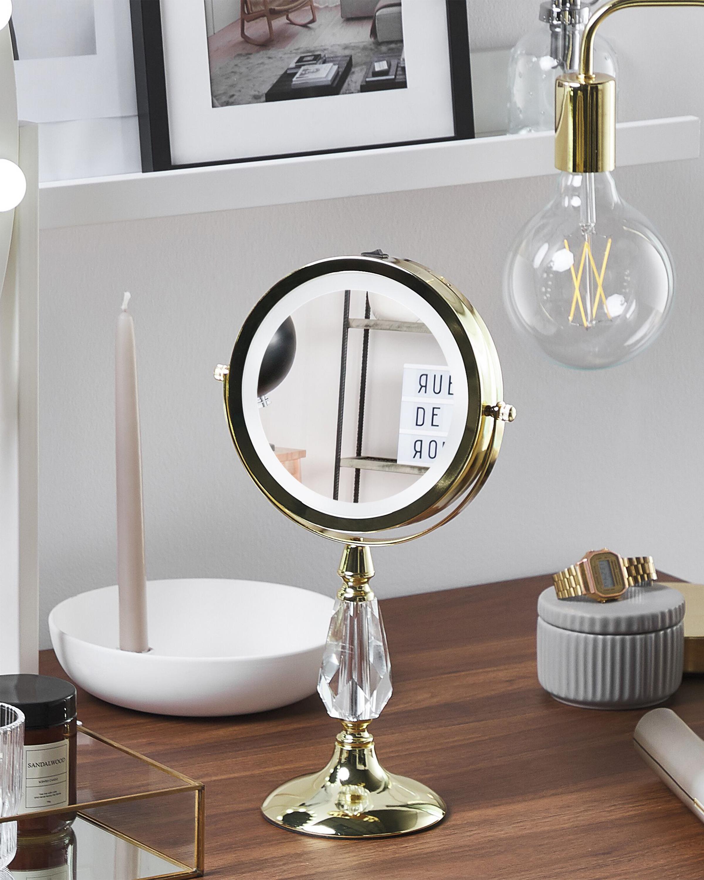 Make-up spiegel LED MAURY Goud