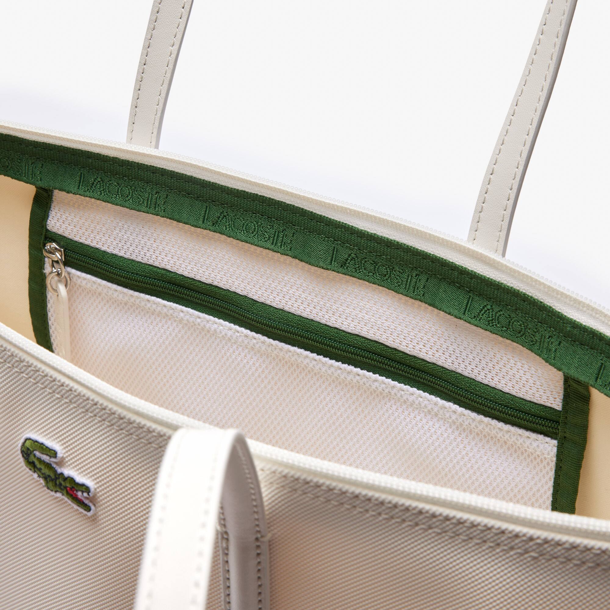 Große Crocodile Tote-Bag mit kultigem Aufdruck Taschen - Weiss - Lacoste - Damen