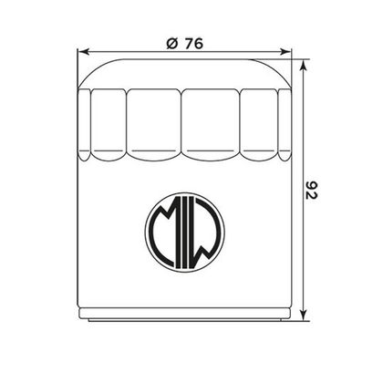 Filtre à huile Meiwa 268171 Type origine