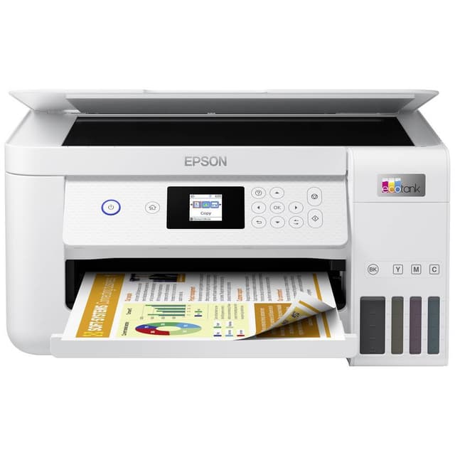Epson EcoTank ET-2856 Multifunktionsprinter A4 Printer, scanner, kopimaskine Duplex, Blækbeholder-system