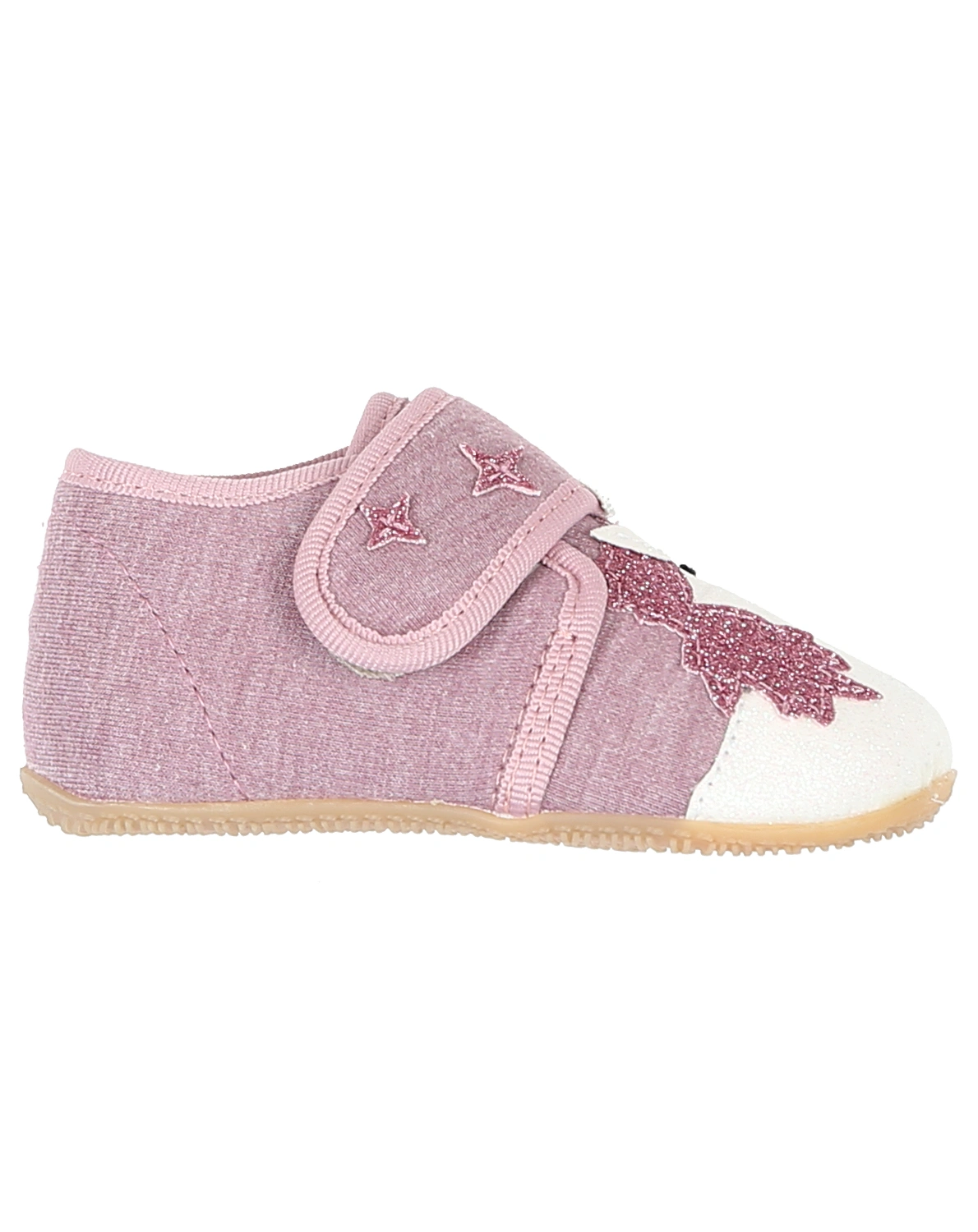 Klett-Hausschuhe EINHORN & REGENBOGEN in mulberry