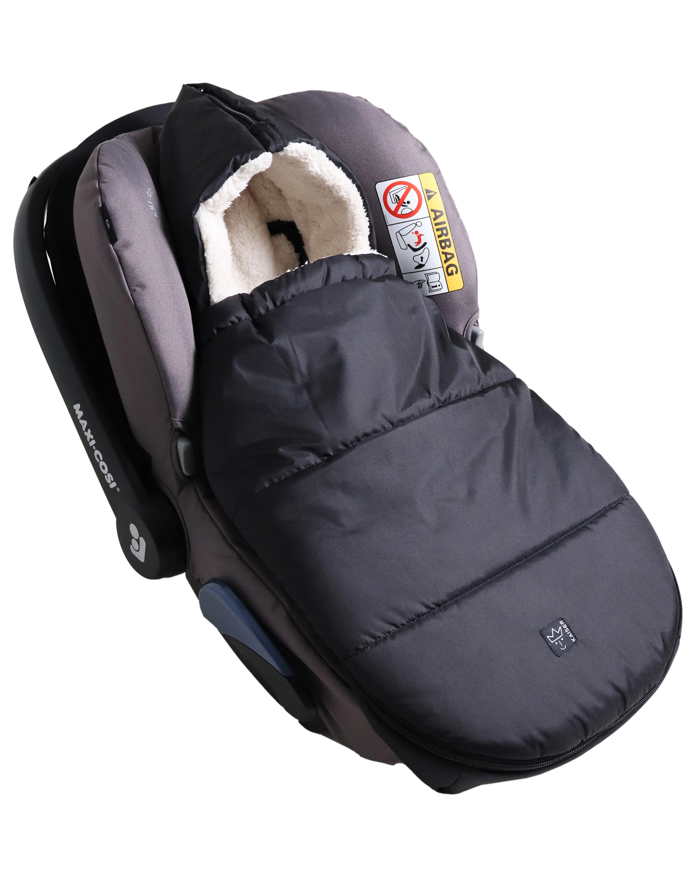Babyschalen-Fußsack HOODY 2.0 in black