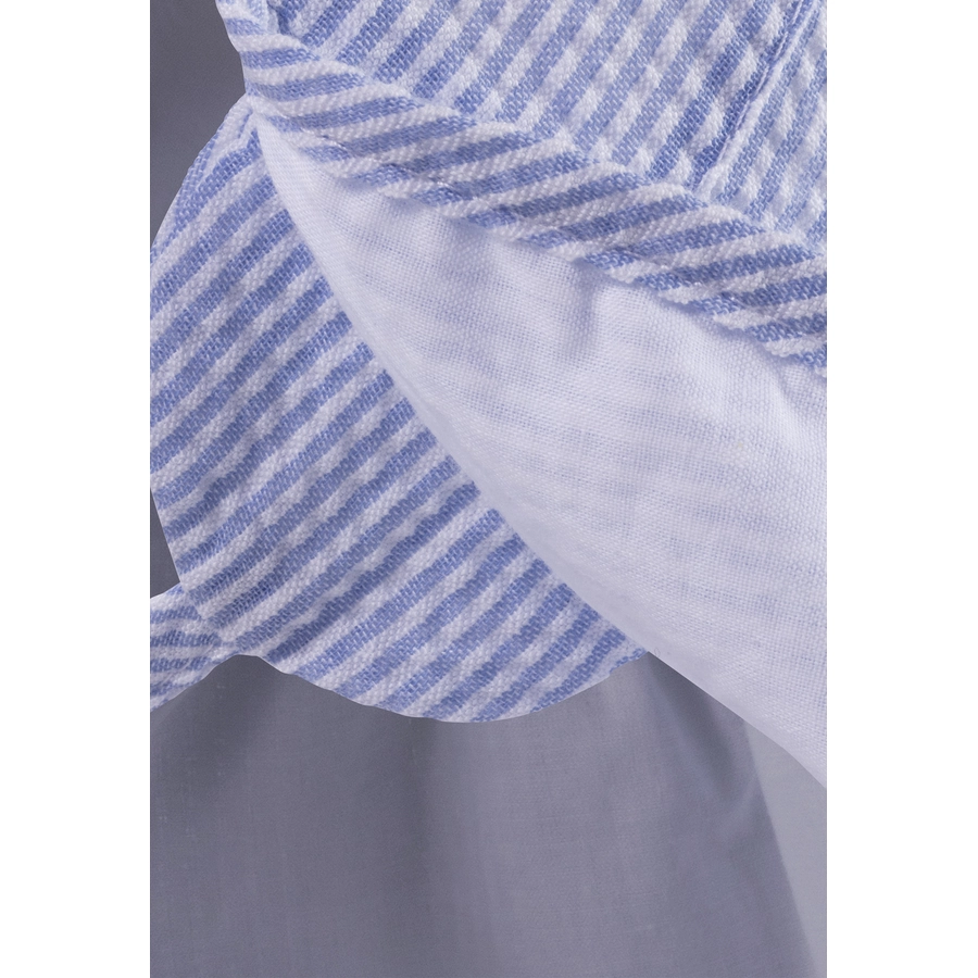 Sterntaler Schirmmütze mit Nackenschutz Streifen himmelblau
