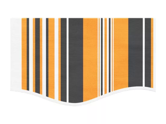 Tissu de remplacement de cantonnière d’auvent rayure jaune gris