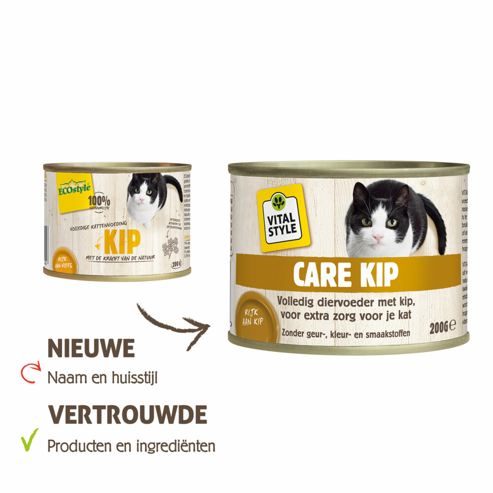 VITALstyle Kattenvoer Blik Care Kip200 gr