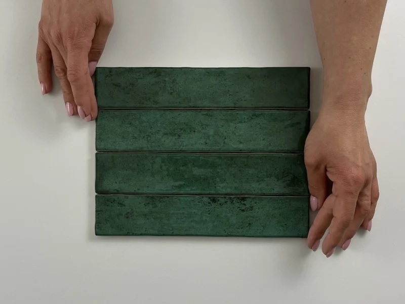 Jabo Kalon wandtegel groen 5x25cm glans