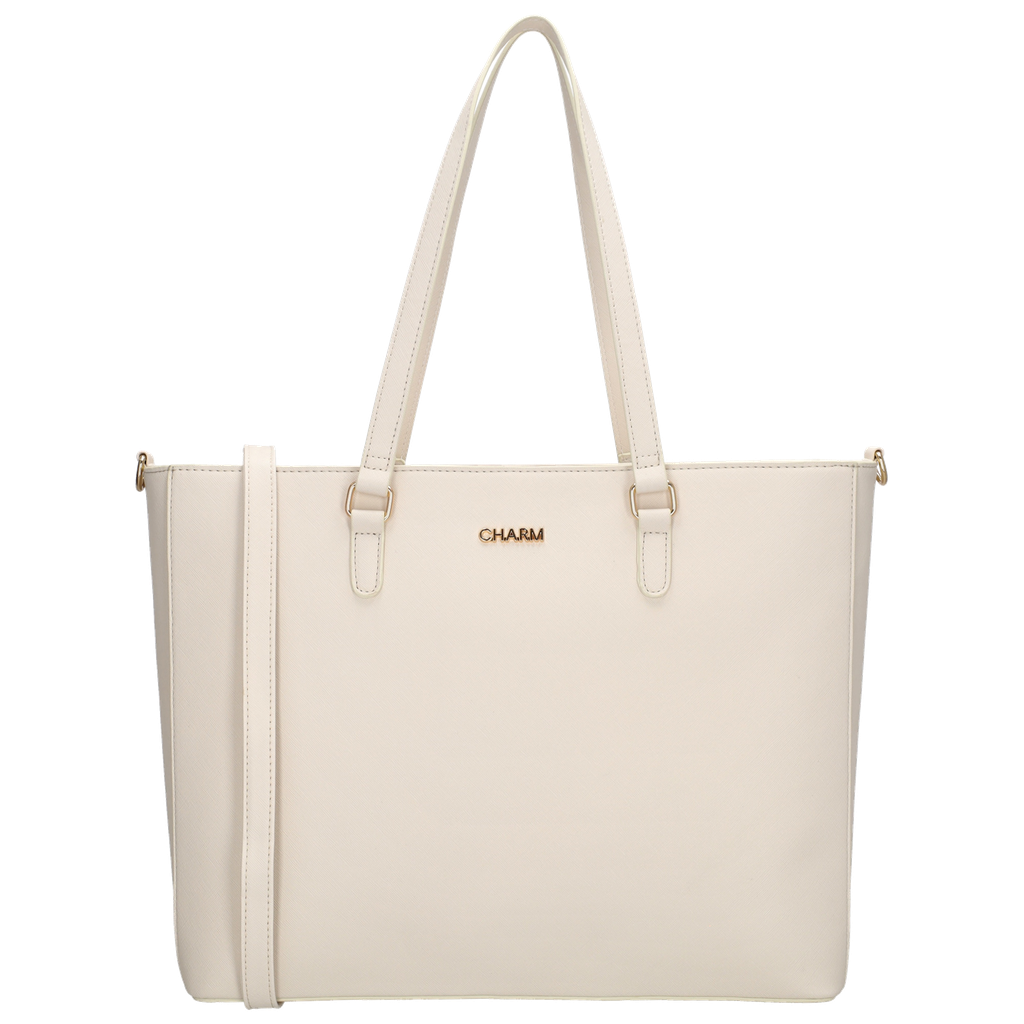 Charm London Birmingham Shopper 15,6 Inch Crème