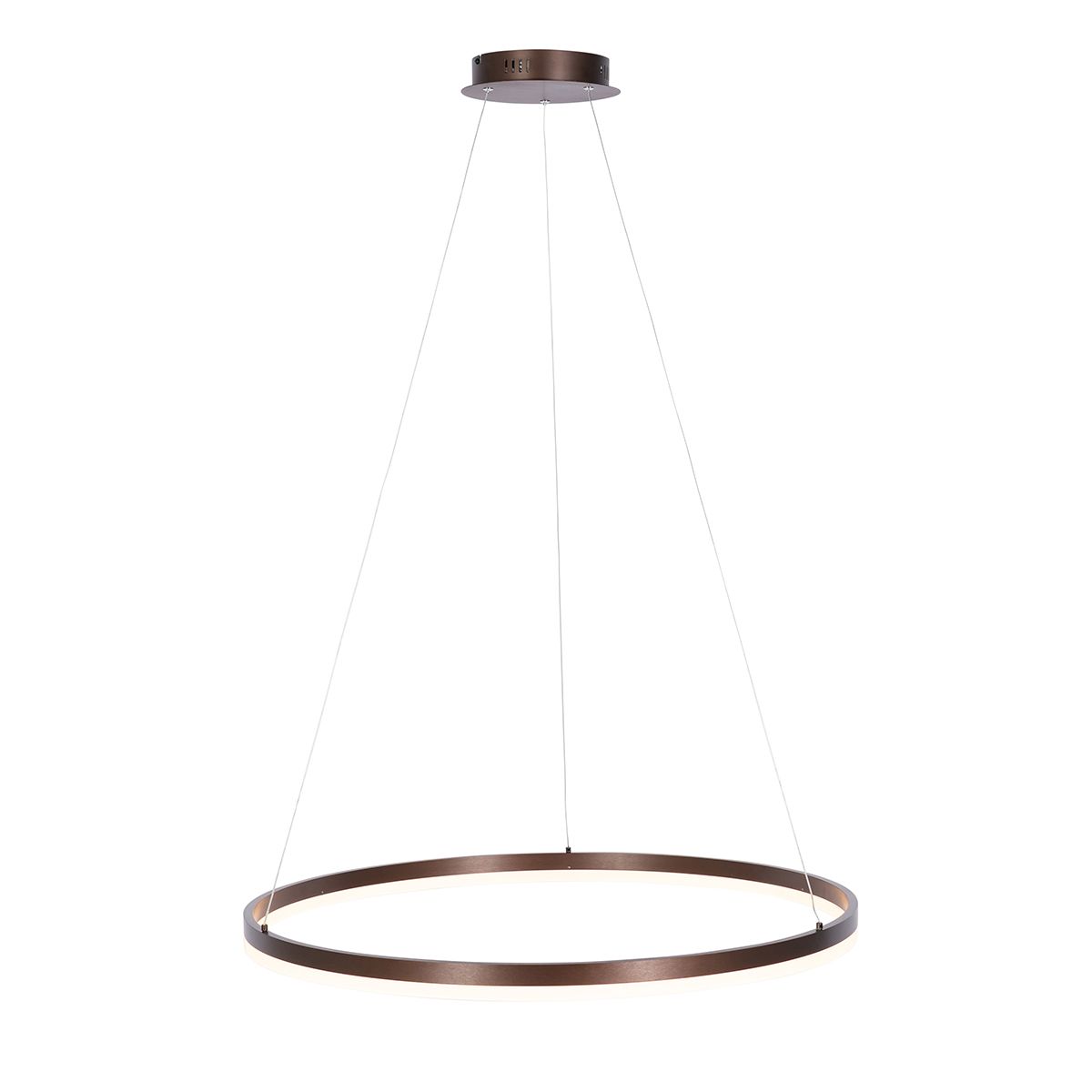 Hanglamp donkerbrons 80 cm incl. LED 3-staps dimbaar - Anello