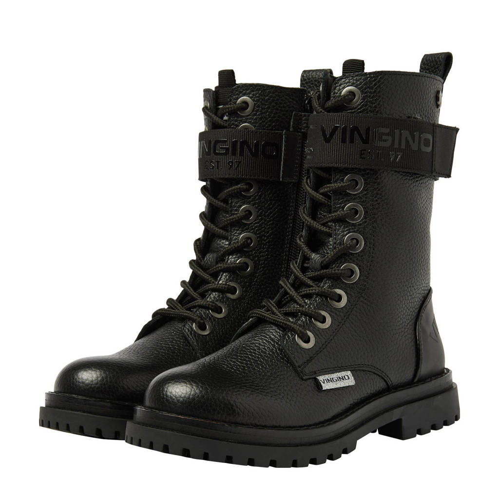 Vingino Evi XHIleren veterboots zwart