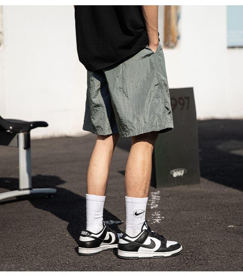 Really Point - Mid Rise Letters Geborduurde Wijde Broek