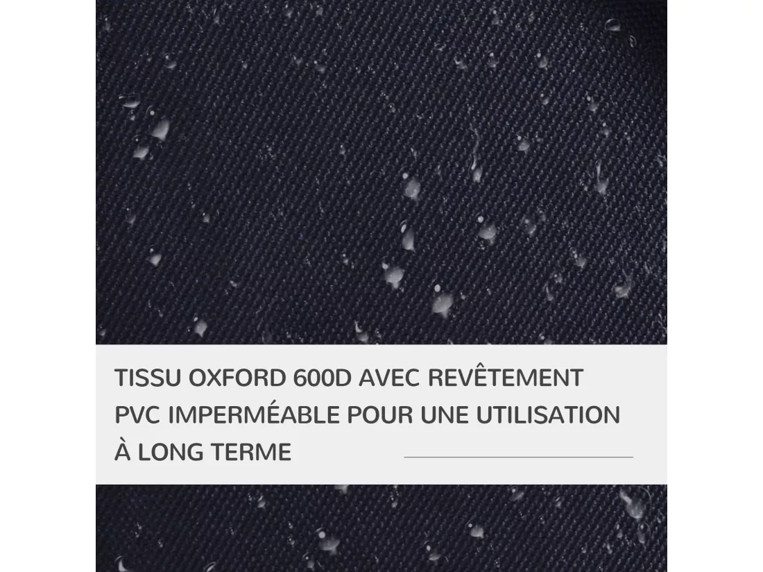 Poussette buggy pour chiens 75L x 46l x 94H cm pliable imperméable tissu 600D Oxford 4 roues noir