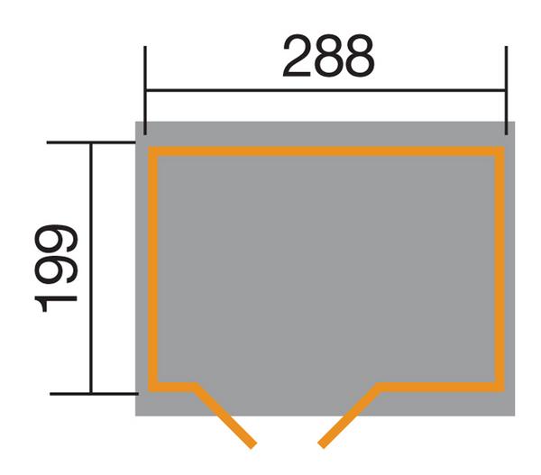 Weka Lagerhaus 607 A, ca. B308/H223/T257 cm