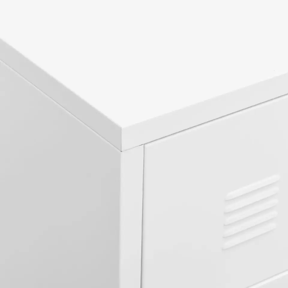 vidaXL - Tv-meubel - Wit - Metaal