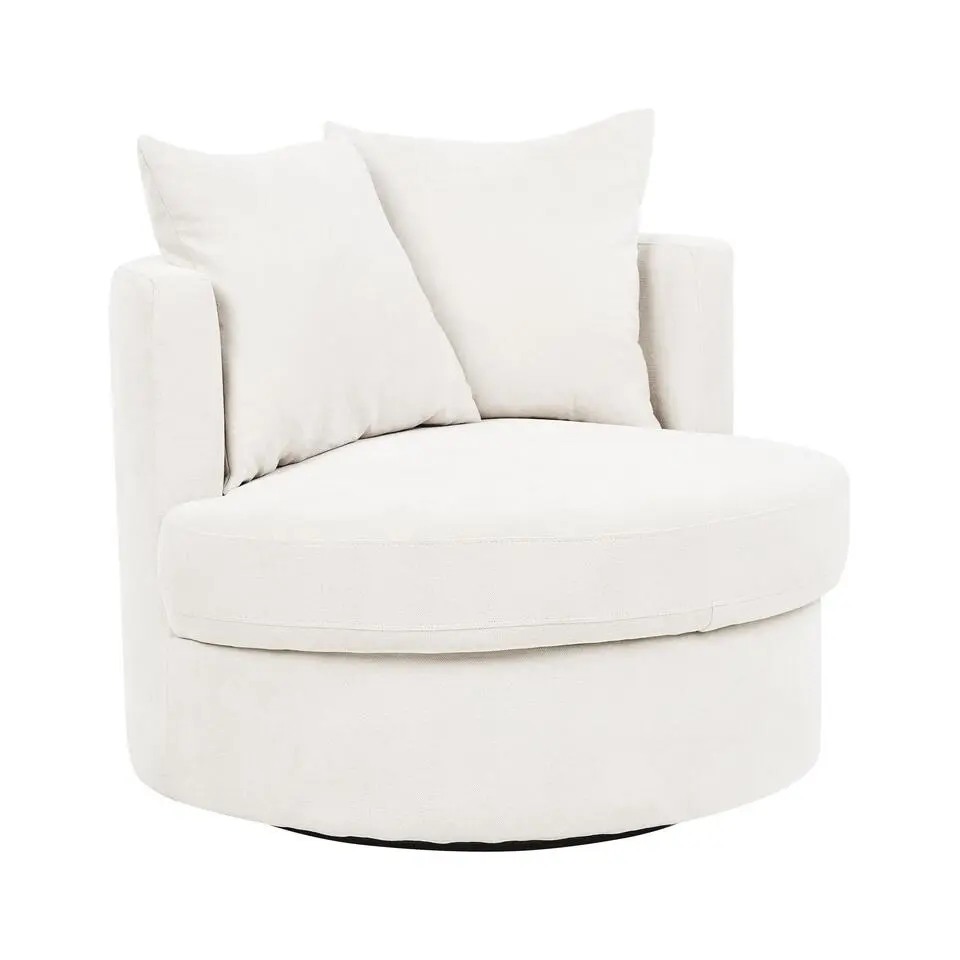 DALBY - Fauteuil - Lichtbeige - Stof